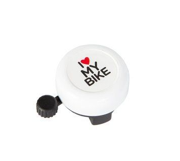 Дзвінок Green Cycle GBL-251 I love my bike cтальной білий VLP-BEL-35-92 фото