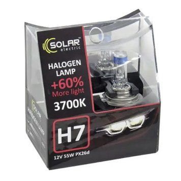 Галогеновая лампа SOLAR H7 12V 55W PX26d Starlight +60%, SET 1237S2 фото