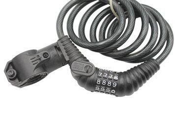 Замок на код 4 цифри + ключ HANDYWAY (CL-401) ( L-1500mm &Oslash;-10mm) з кріплення на раму (швидко-знімач) WVL-040-158 фото