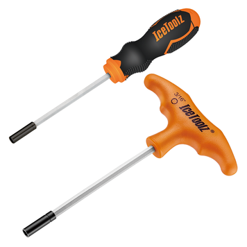 Набір інструментів Ice Toolz 12A5 для спиць 12A3 + 12A7. Під (шестигранний) ніпель 3/16 ". Звичайна ручка як на викрутку і Т-подібна VLP-TOO-46-63 фото