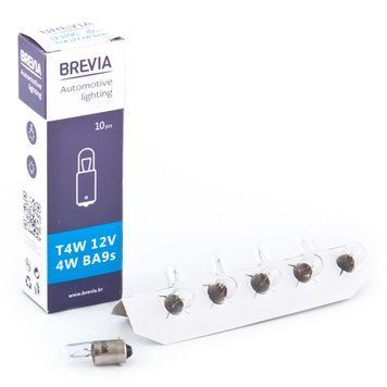 Лампа розжарювання Brevia T4W 12V 4W BA9s CP 12319C фото