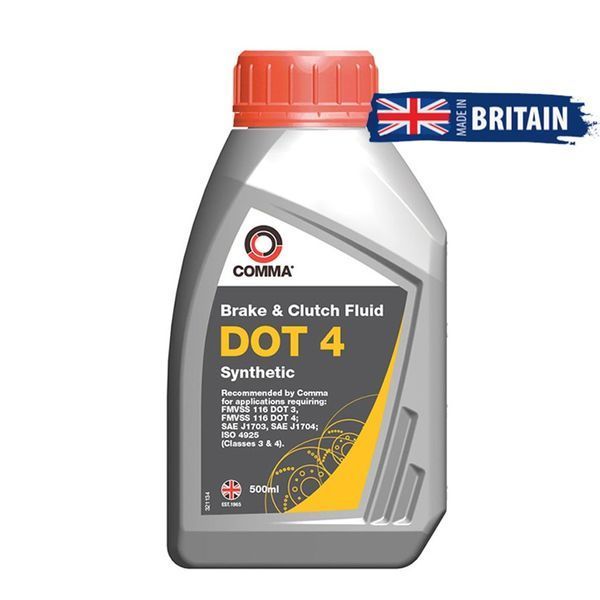 Тормозная жидкость Comma DOT 4 BRAKE FLUID 500мл BF4500M фото