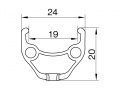 Обід Remerx TOP DISC RX 3019, 26'', 559x19, 36 отв., AV, пістонований, чорний анодований VLPR-55930201032001000001 фото