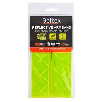 Світлоповертальна пов'язка Beltex S 30-35см, зелена BX70200 фото