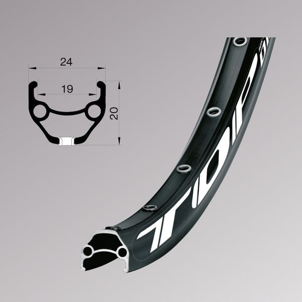 Обід Remerx TOP DISC RX 3019, 26'', 559x19, 36 отв., AV, пістонований, чорний анодований VLPR-55930201032001000001 фото