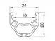 Обід Remerx TOP DISC RX 3019, 26'', 559x19, 36 отв., AV, пістонований, чорний анодований VLPR-55930201032001000001 фото 3