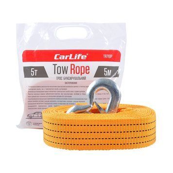 Буксирувальний трос CarLife TR710/P 5 т, 5 м TR710/P фото