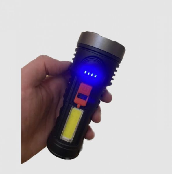 Ручной светодиодный аккумуляторный фонарь лампа Bailong BL-822 USB LGT-9 фото
