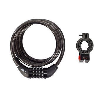 Кодовий замок Green Cycle GLK-120 в силіконовій обоймі 10х150cm, чорний + кріплення VLP-LCK-64-45 фото
