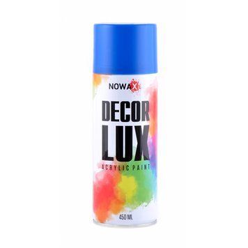 Акриловая спрей-краска NOWAX DecorLux, 450 мл, голубой, (SKY BLUE/RAL+5015) NX48032/NX65032 фото