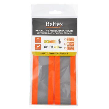 Світловідбивна пов'язка день/ніч дитяча Beltex S 30-35см помаранчева BX70600 фото