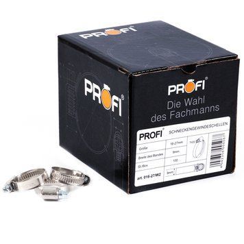 Хомуты PROFI 16-27/W2, 9мм, 100 шт. 016-27/W2 фото