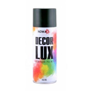 Акриловая спрей-краска NOWAX DecorLux, 450 мл, зеленый мох, (MOSS GREEN/RAL6005) NX48030/NX65030 фото