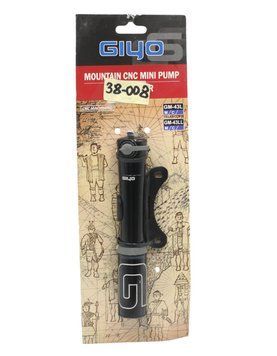 Насос вело GIYO Тайвань GM-43L Al чорн, макс тиск 180 psi (presta+schrader+борт, лопатка) WVL-038-145 фото