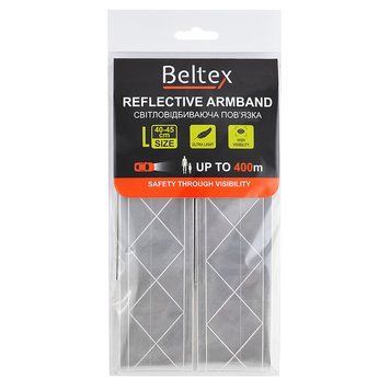 Світлоповертальна пов'язка Beltex L 40-45см, сіра BX70320 фото