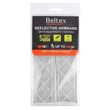 Світлоповертальна пов'язка Beltex S 30-35см, сіра BX70300 фото