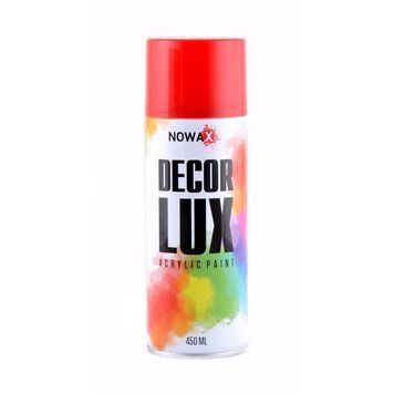 Акриловая спрей-краска NOWAX DecorLux, 450 мл, рубиново-красный, (RUBY RED/RAL3003) NX48024/NX65024 фото
