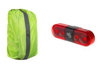 Комплект ONRIDE чохол на рюкзак Coat 10 + мигалка Row 6936116100429 фото