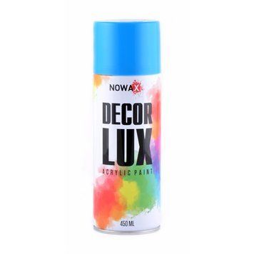 Акриловая спрей-краска NOWAX DecorLux, 450 мл, светло-голубой, (LIGHT BLUE/RAL5012) NX48031/NX65031 фото
