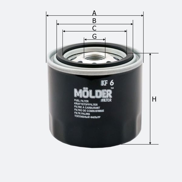 Фільтр паливний Molder Filter KF 6 (WF8172, KC5, WK81186) KF6 фото