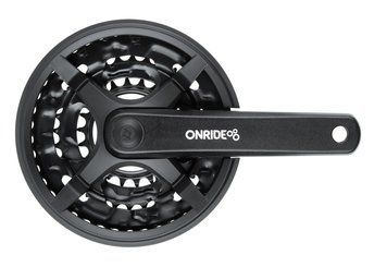 Комплект шатунів ONRIDE Trio 830P, під квадрат, 170 мм, 42-32-22Т, на 6/7/8 шв., чорний 2526116102609 фото