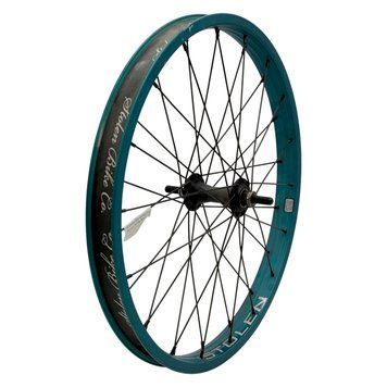 Колесо 20 перед BMX, обід 2-ний синій, STOLEN Revolver 10mm, втулка AL на промах 36H, чорна спиця WVL-002-044 фото