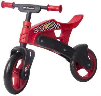 Біговел POLISPORT Balance Bike термопластиковий (2-5 років) до 25 кг чорний/червоний VLPR-8984300001 фото