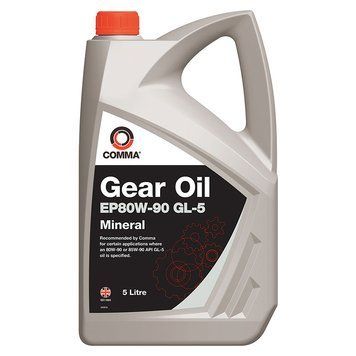 Трансмиссионное масло Comma GEAR OIL EP80W90 GL 5 5л EP80905L фото