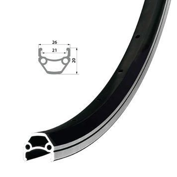 Обід Remerx HIT 21 RX 4521, 26'', 559x21, 32 отв., AV, чорний анодований, V-Br, CNC VLPR-55930102031001000001 фото