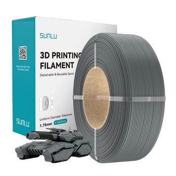 Пластик для 3D-друку (філамент) SUNLU PLA Classic Refill Gray 1,75 мм 1 кг SUNLU-00012868 фото