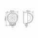 Фара світлодіодна Brevia EPISTAR Spot 10-30V, 12W (4x3W), 880Lm, 1шт 10601RSX1 10601RSX1 фото 2