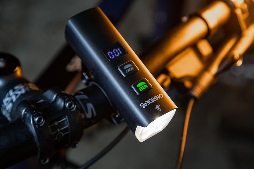 Велосипедна фара ONRIDE Swift (1500 lm, 4800 mAh, Type-C), Power Bank, інд. заряду, алюмінієва VLPR-6936116101998 фото