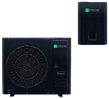 Тепловий насос повітря-вода 10kW Perfect Solar 220~240V 50Hz Split R32 холодоагент, з WIFI, DC Інвертор, темно-сірий ACHP-00010199 фото