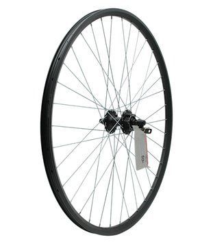 Колесо 28-29 перед, обід 2-ний чорний дисковий, втулка AL. SHIMANO DEORE FH-M525A, диск 6 болтів, ексцентрик WVL-006-094 фото