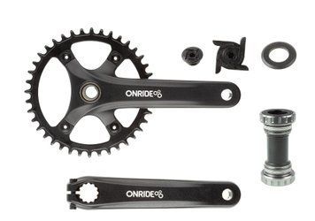 Комплект шатунів ONRIDE Solo Pro 1120, Hollowtech, 170&nbsp;мм, 40Т, BCD 110 мм, на 11/10/9&nbsp;шв., з каретк VLPR-2526116103431 фото