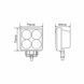Фара светодиодная Brevia ERISTAR 4D Spot 10-30V, 12W (4x3W), 880Lm, 1шт 10602QLX1 10602QLX1 фото 2