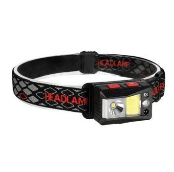 Ліхтар налобний SL09-1L2+COB+LED (Red+Green+Blue), ЗУ Type-C, датчик руху, вбудований акумулятор, магніт LGT-22 фото