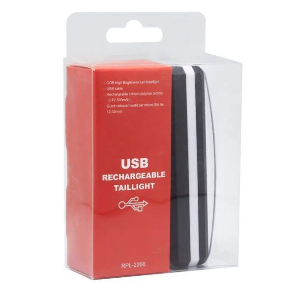 Мигалка зад №2266 WDS-2266 довга, з акумулятором, на usb зарядку WVL-115-025 фото