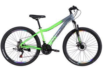 Велосипед AL 27.5" SPACE LYRA DD FR рама-15" сріблясто-зелений 2026 VLT-OPS-SP-27.5-096 фото