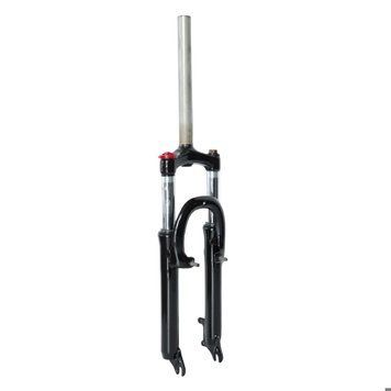 Вилка 24" Амортизаційна з локаутом disc/v-br ST 1-1/8 безрізьбова шток-260мм travel-100мм під ексцентрик чорний FSD LJ-641 (сталева корона і ноги) VLT-FRK-24-798 фото