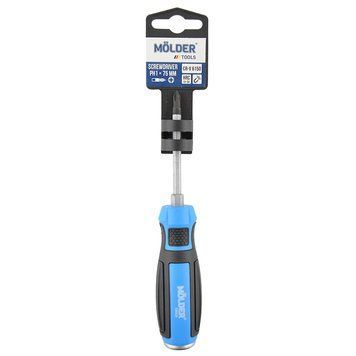 Викрутка хрестова Molder MT33101 PH1x75мм, ударна з шестигранною опорою MT33101 фото
