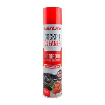 Полироль для панели приборов CarLife Cockpit Cleaner Клубника, 320мл CF324 фото