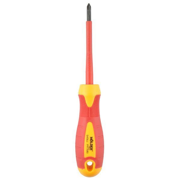 Отвертка крестовая Molder MT35105 диэлектрическая VDE 1000В, PH1x80мм MT35105 фото