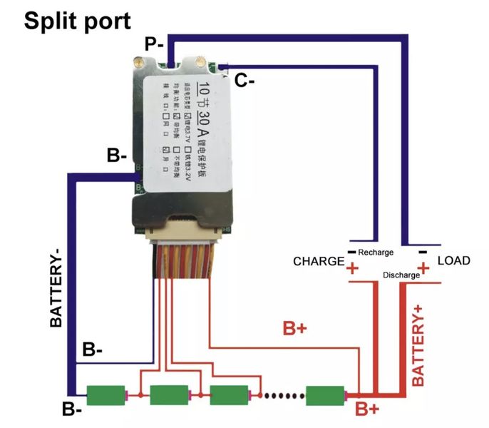 Контроллер заряда, модуль балансировки / защиты батареи 10S 36В 30A BMS аккумулятора (БМС) 48002896 фото