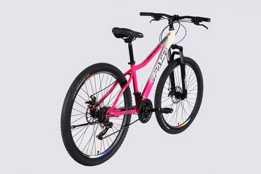Велосипед уцінений ST 27.5" SPACE AURORA DD FR рама-15" біло-рожевий 2026 VLT-STK-SP-27.5-074 фото