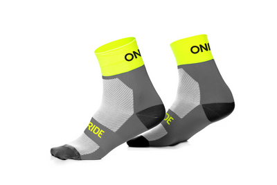 Шкарпетки ONRIDE Chase Free Size сірий/лайм 6931610119 фото