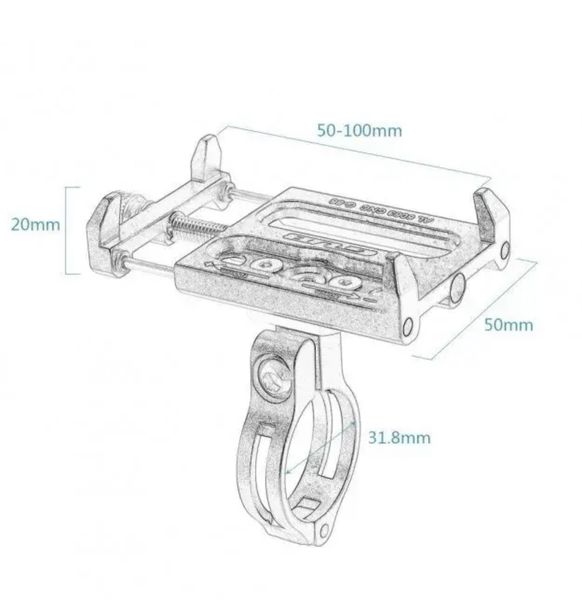 Тримач BG-090 для телефону на кермо велосипеда та електросамоката 48002702 фото
