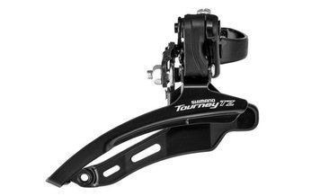 Перемикач перед. в/тяга верхн. хомут 3 індекс max-42T 31.8мм SHIMANO FD-TZ500 чорний VLT-DERF-073 фото