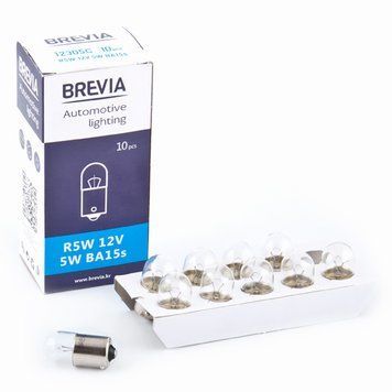 Лампа розжарювання Brevia R5W 12V 5W BA15s CP 12305C фото