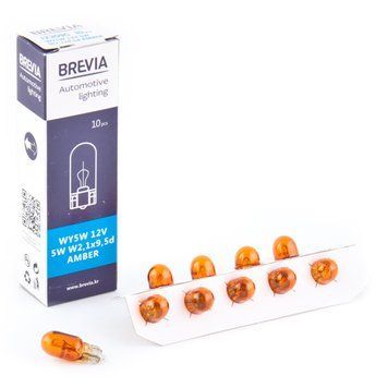 Лампа розжарювання Brevia WY5W 12V 5W W2.1x9.5d AMBER CP 12309C фото